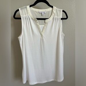 Sleeveless White Top